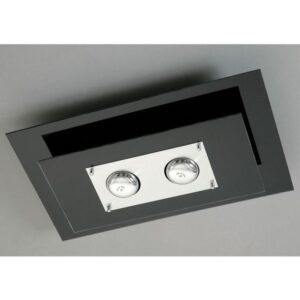 Plafon aluminio vidro preto 136 2lamp. - 136 - PANTOJA