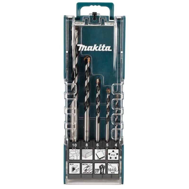 Kit de Brocas Multimateriais com 5 Peças - E-14255 - MAKITA