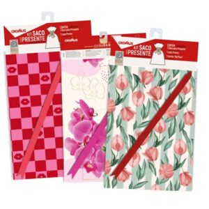 Kit Saco de Presente 1 Unidade 30x44cm Feminino Sortidos - 350109 - CROMUS