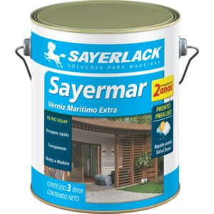 Verniz Marítmo Extra Sayermar Transparente Brilhante 3 Litros - SB.2328.00GL - SAYERLACK