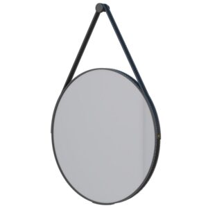 Espelheira Orion em Couro 60 cm Preto - COZIMAX