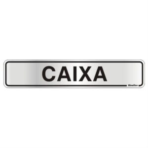 Placa de Alumínio Auto-Adesiva 5x25cm Caixa - 100 AT - SINALIZE