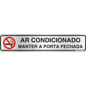 Placa de Alumínio Auto-Adesiva 5x25cm Ar Condicionado - 100 AN - SINALIZE