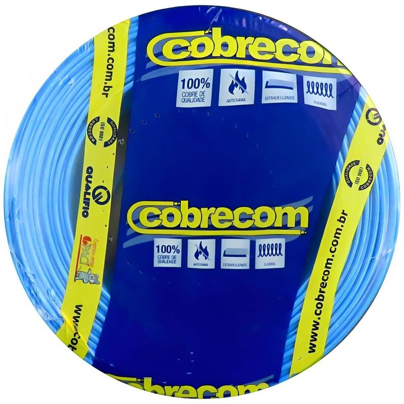 Cabo Flexível de Cobre 16mm 750 Volts Azul 100 Metros - 1150902401 - COBRECOM