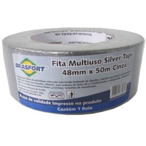 Fita Multiuso Cinza 48 mm x 50 Metros - 7549 - BRASFORT