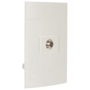 Conjunto Tomada para Antena de TV para Cabo Coaxial 9mm Branco Lunare - PRM44111 - SCHNEIDER