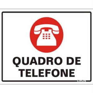 Placa de Poliestireno Auto-Adesiva 15x20cm Quadro de Telefone - 220 AM - SINALIZE