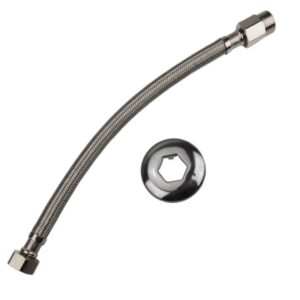 Engate Flexível Malha Inox 40cm - 7006 - BRASFORT