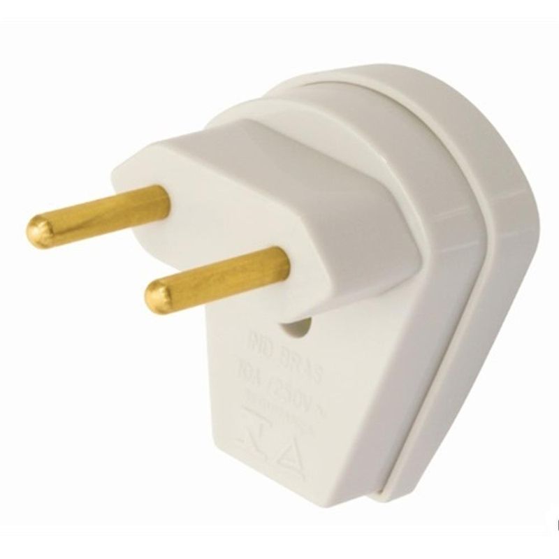 Plugue 2P 10A 250 Volts Cinza Sobrepor - 1453 - FAME