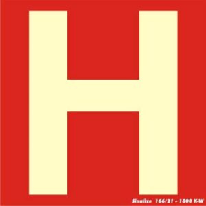 Placa de PVC Fotoluminescente Auto-Adesiva 15x15 Hidrante - 350 AB - SINALIZE