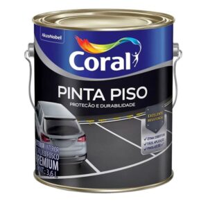 Tinta Acrílica Premium Para Piso Fosco Azul 3,6 Litros - CORAL