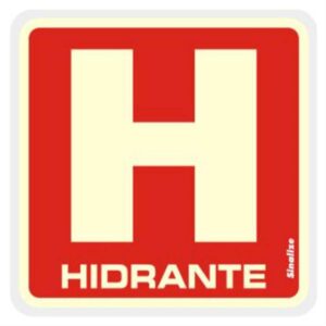 Placa a.ades.15x15(hidrante)fotolumines - 120AZ - SINALIZE
