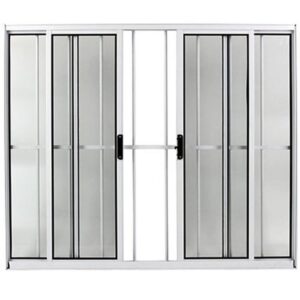 Vitrô Correr 4 Folhas Com Grade Branco 100 x 120 - FACCE