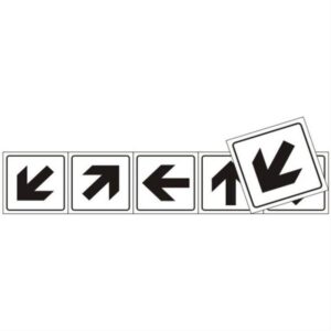 5 Placas de Poliestireno Auto-Adesiva 5x5cm Setas - 200AT - SINALIZE