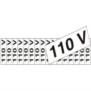 16 Placas de Poliestireno Auto-Adesiva 4x1.5cm 110 Volts - 200 AX - SINALIZE