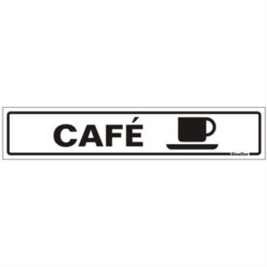 Placa de Poliestireno Auto-Adesiva 5x25cm Café - 200 BR - SINALIZE
