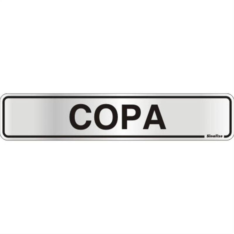 Placa de Alumínio Auto-Adesiva 5x25cm Copa - 100 AH - SINALIZE