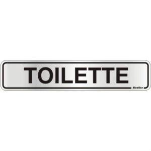 Placa de Alumínio Auto-Adesiva 5x25cm Toilette - 100 AP - SINALIZE