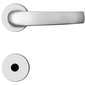 Fechadura Inox Line De 40 mm Maçaneta Em Zamac 271 Espelho e Roseta Em Aço Inox - 03271X5CA - PAPAIZ