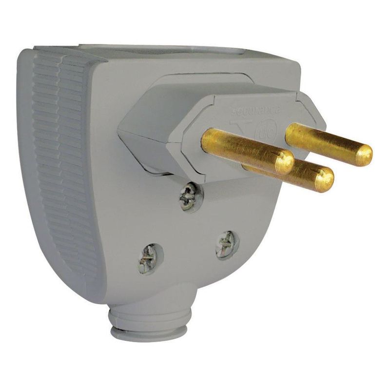 Plugue Profissional Reforçado 2P+T 10 Ampères Cinza - 615872 - PIAL