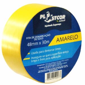 Fita de Demarcação 48mm x 30 metros Amarelo - 700.01510 - PLASTCOR