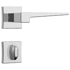 Fechadura Classic Polaris 3200 com Roseta Quadrada para Banheiro Cromada - 30027 - STAM