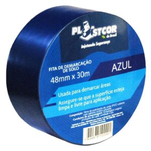 Fita de Demarcação 48mm x 30 metros Azul - 700.01512 - PLASTCOR