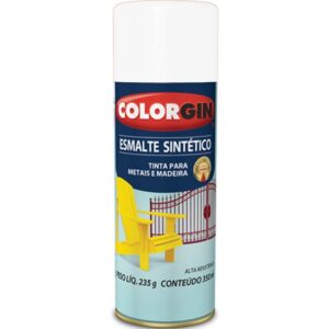 Tinta Spray Esmalte Sintético 350ml Branco - 745 - COLORGIN