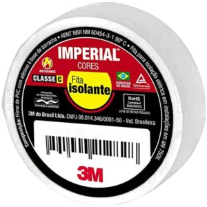 Fita Isolante Imperial 18 mm x 10 Metros Branca - HB004298004 - 3M
