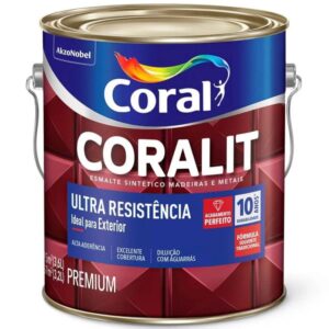 Esmalte Sintético Coralit Ultra Resistência Acetinado 3,6 Litros Branco - 5202767 - CORAL