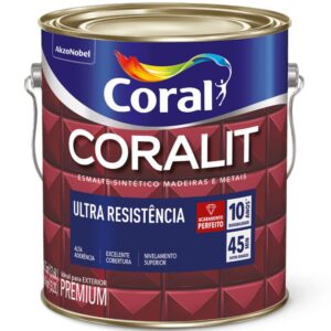 Esmalte Sintético Coralit Ultra Resistência Alto Brilho 900ml Marrom - 5202743 - CORAL