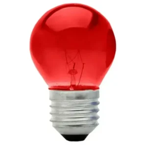 Lâmpada Bolinha 15 Watts 127 Volts E27 Vermelho - 8485 - BRASFORT