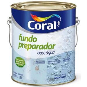Fundo Preparador Base Água 3,6 Litros Incolor - 5202617 - CORAL