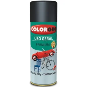 Tinta Spray Metálica Preto Star para Uso Geral Premium 400ml - COLORGIN
