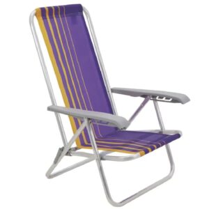 Cadeira de Praia Bali Roxo e Amarelo - 92900103 - TRAMONTINA