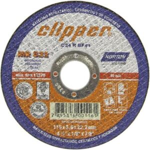 Disco de Corte Clipper MR832 115"X3,0"X22,2 - 66252842956 - NORTON