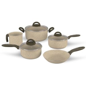 Conjunto de Panelas de Alumínio Antiaderente com 5 Peças Ceramic Life Suprema Vanilla - 7244/100 / - BRINOX