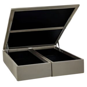 Base Baú Physical Camurça Bege Queen 158x198x39cm - 1051612187 - ORTOBOM