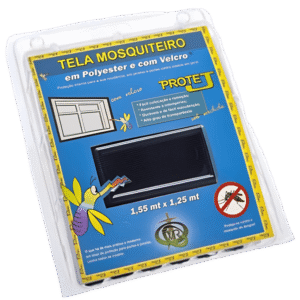 Tela Mosquiteiro Preta com Velcro 1,25 x 1,55 Metros - 400/PROT.B - VICTORIA REGGIA