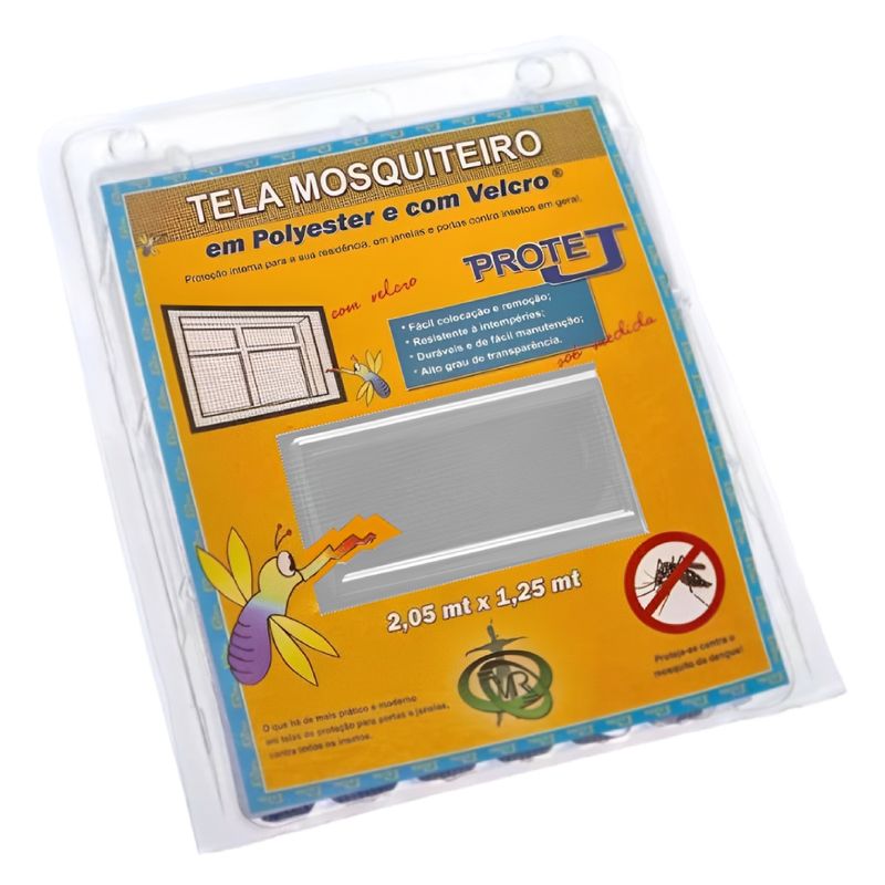 Tela Mosquiteiro Cinza com Velcro 1,25 x 2,05 Metros - 401/PROT.C - VICTORIA REGGIA
