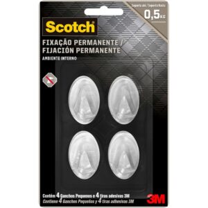 Gancho Scotch Transparente Pequeno - HB004684344 - 3M