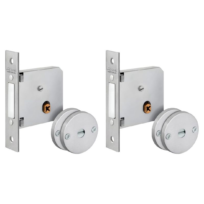 Super trava 40MM Inox Escovado Dose Dupla - 919/2 - LOCKWELL