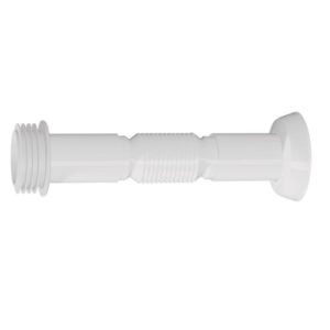 Tubo De Ligação Flexivel Com Canopla Spude Branco - CLF1 - ASTRA