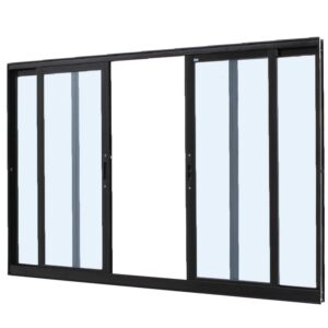 Janela Caribe 4F 200x120 Preta - 1002-5675 -JAP
