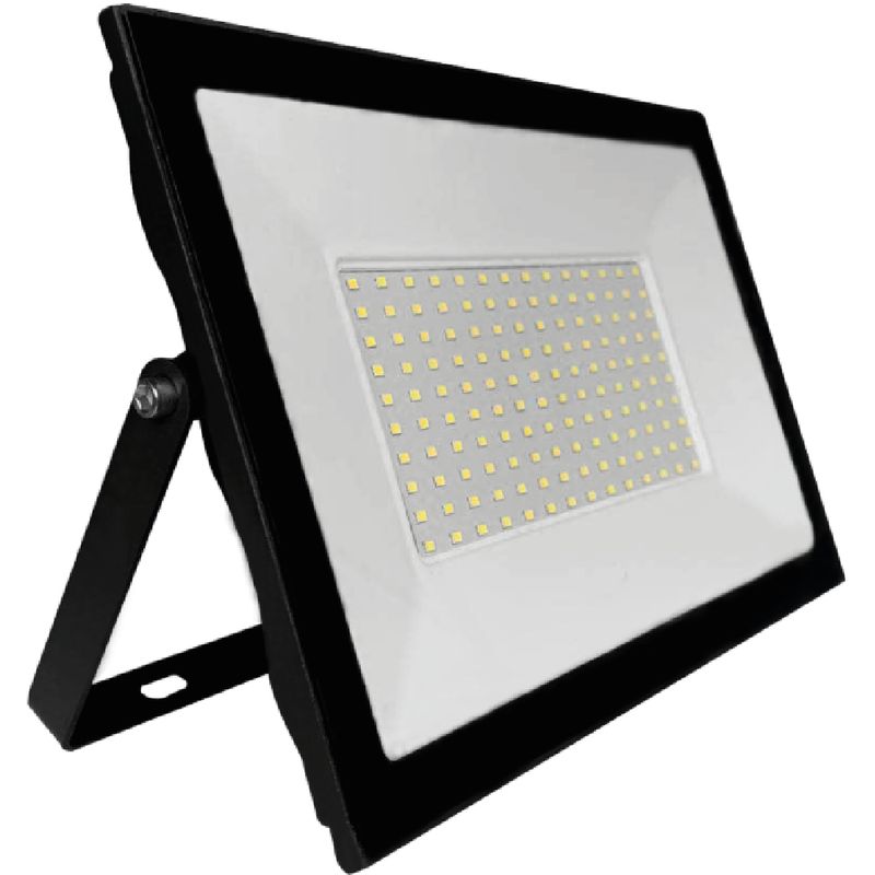 Projetor SuperLed Slim Preto Bivolt de 100 Watts e 6500K - 03267 - OUROLUX