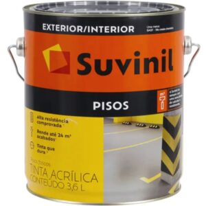 Tinta Acrílica para Piso Fosco Cinza Escuro de 3,6 Litros - 53419321 - SUVINIL