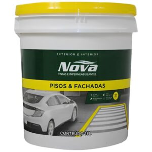 Tinta para Piso Demarcação Concreto Balde de 18 Litros - 200000000011 - NOVA TINTAS