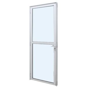 Porta de Vidro PA1 Perfecta 1 Folha 215x80cm Branca Esquerda - 1074-3382 - JAP