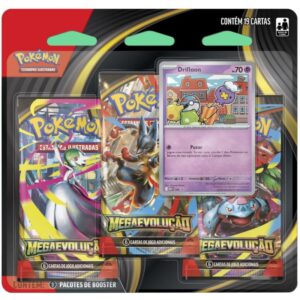 Pokémon Mega Evolução com 3 Pacote de Booster Sortidos - 4444410050 - POKEMON