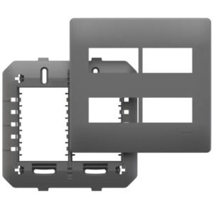Placa 4x4 Suporte para 4 Módulos Distanciados Habitat Onix - 06445750 - FAME